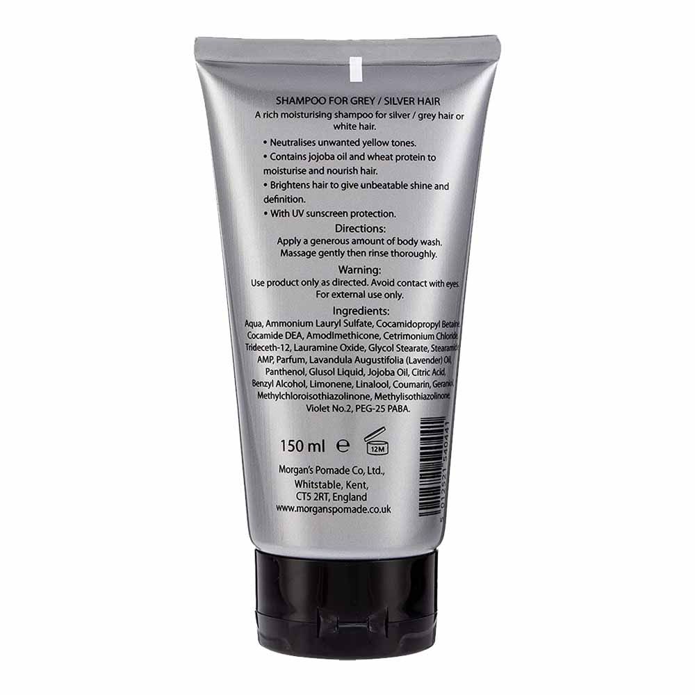 Morgan's Pomade - Men's Shampoo For Grey, Silver Hair Tube 150Ml