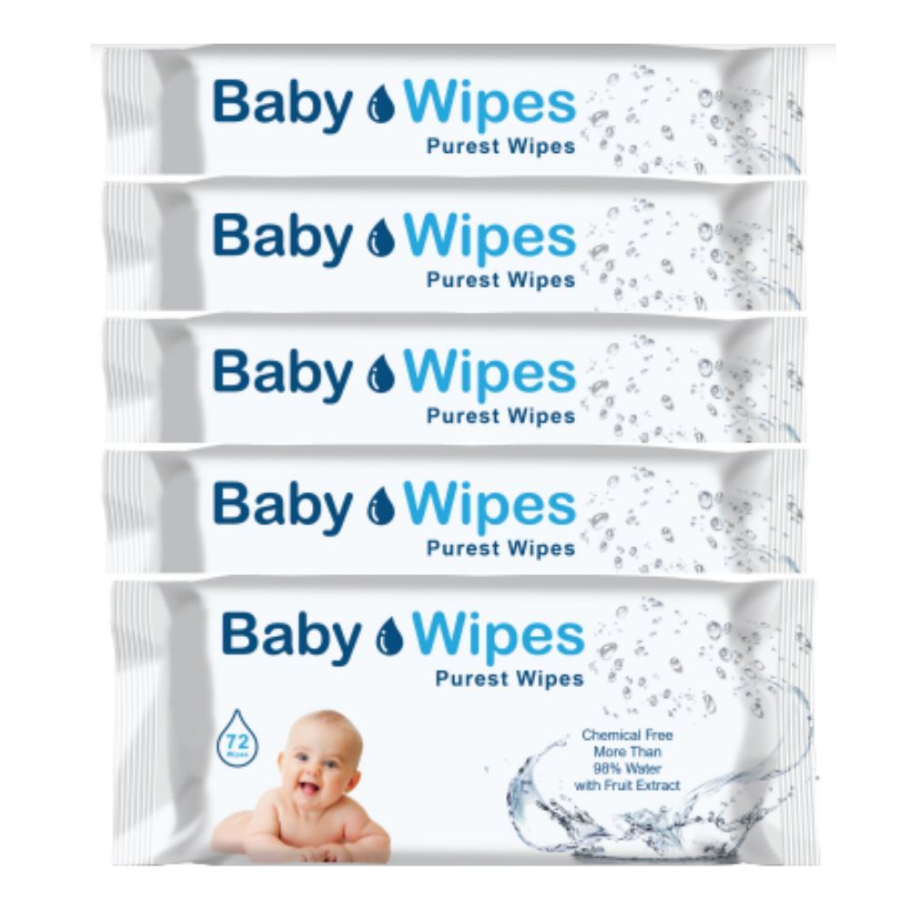 Vibrant - Wipes Purest Baby Wipes 72pcs - Pack of 5