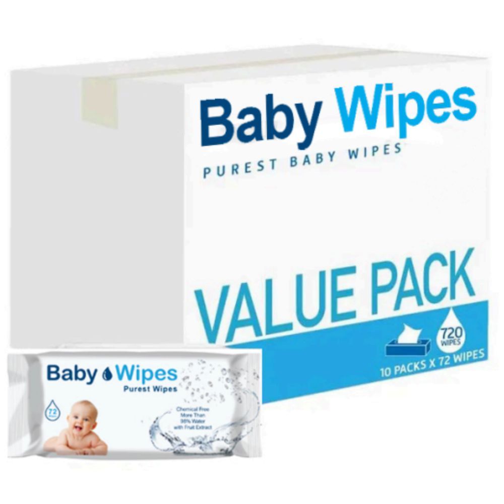 Vibrant - Wipes Purest Baby Wipes 720pcs - Pack of 10