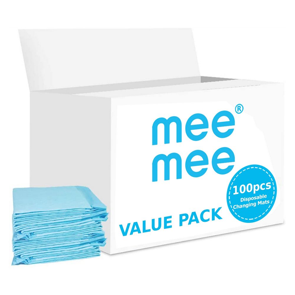 Mee Mee - Disposable Changing Mats Value Pack 100pcs - Blue