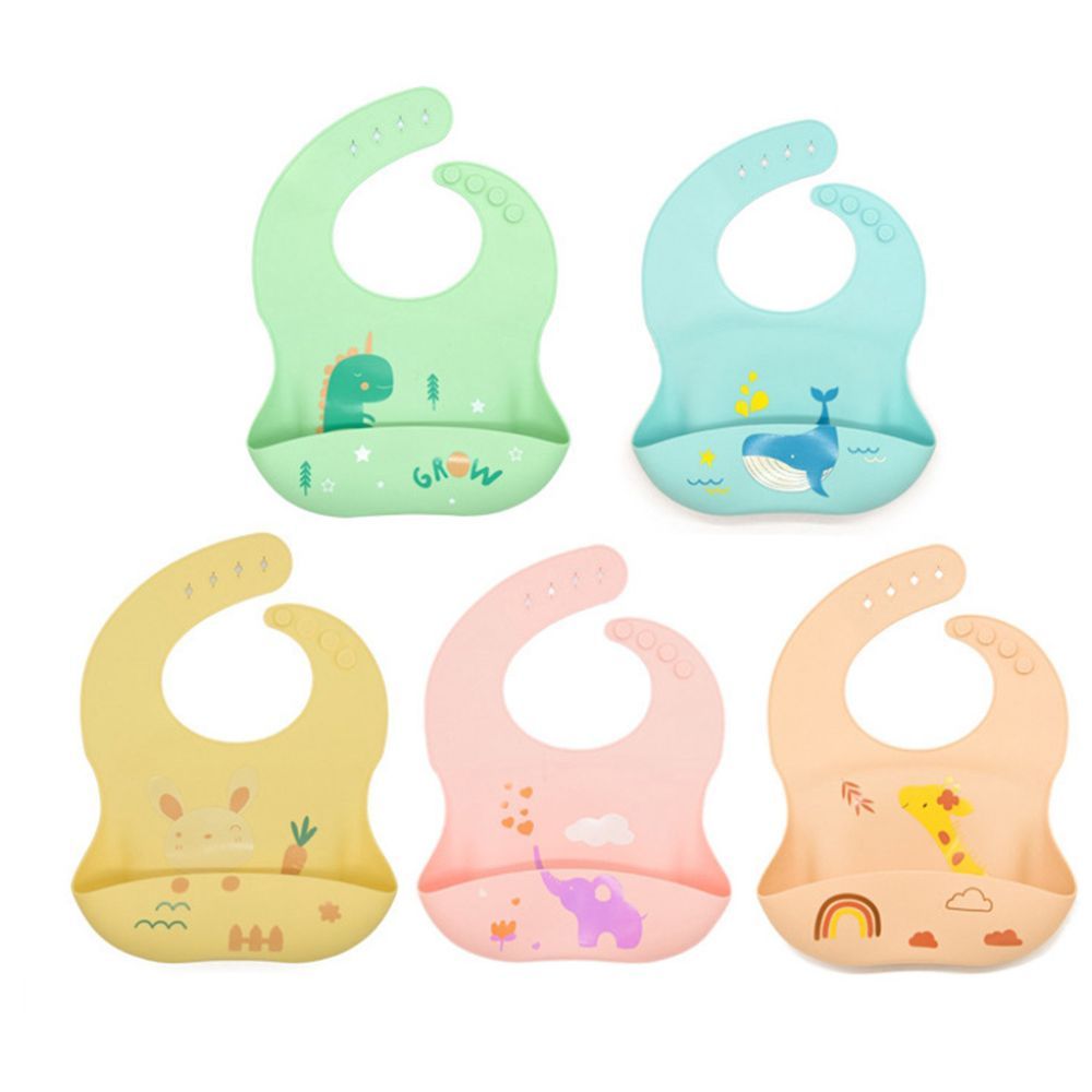 Pixie Baby - Silicone Bibs Pack of 2 - Whale, Bunny