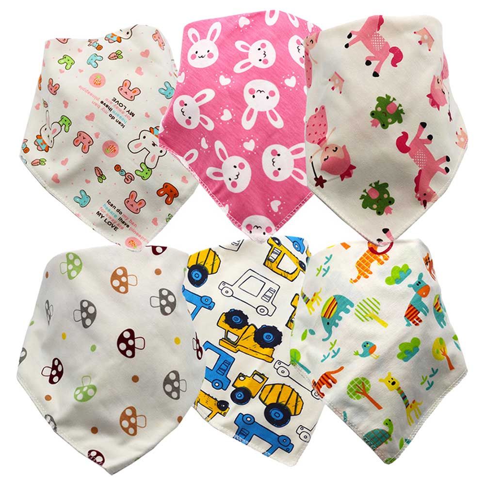 Pixie - Baby Cotton Trucks Triangle Bandana - Pack Of 6