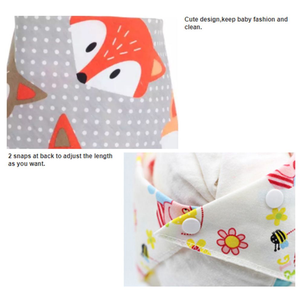 Pixie - Baby Cotton Trucks Triangle Bandana - Pack Of 6