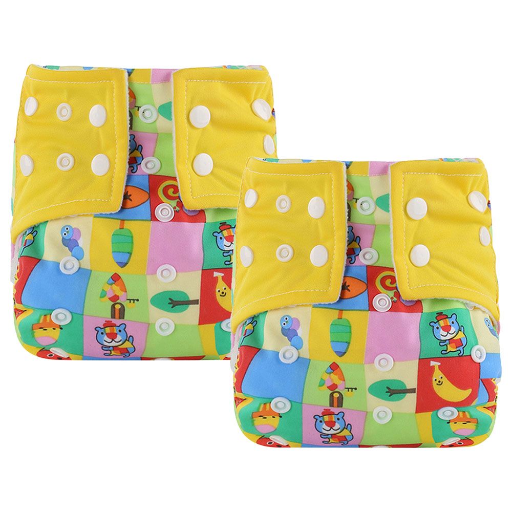 Luvlap - Baby Reusable Swim Diapers - Yellow - Pack of 2