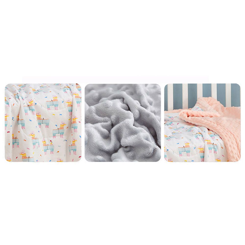 Babamama - Organic Cotton Quilted Blanket - Peach