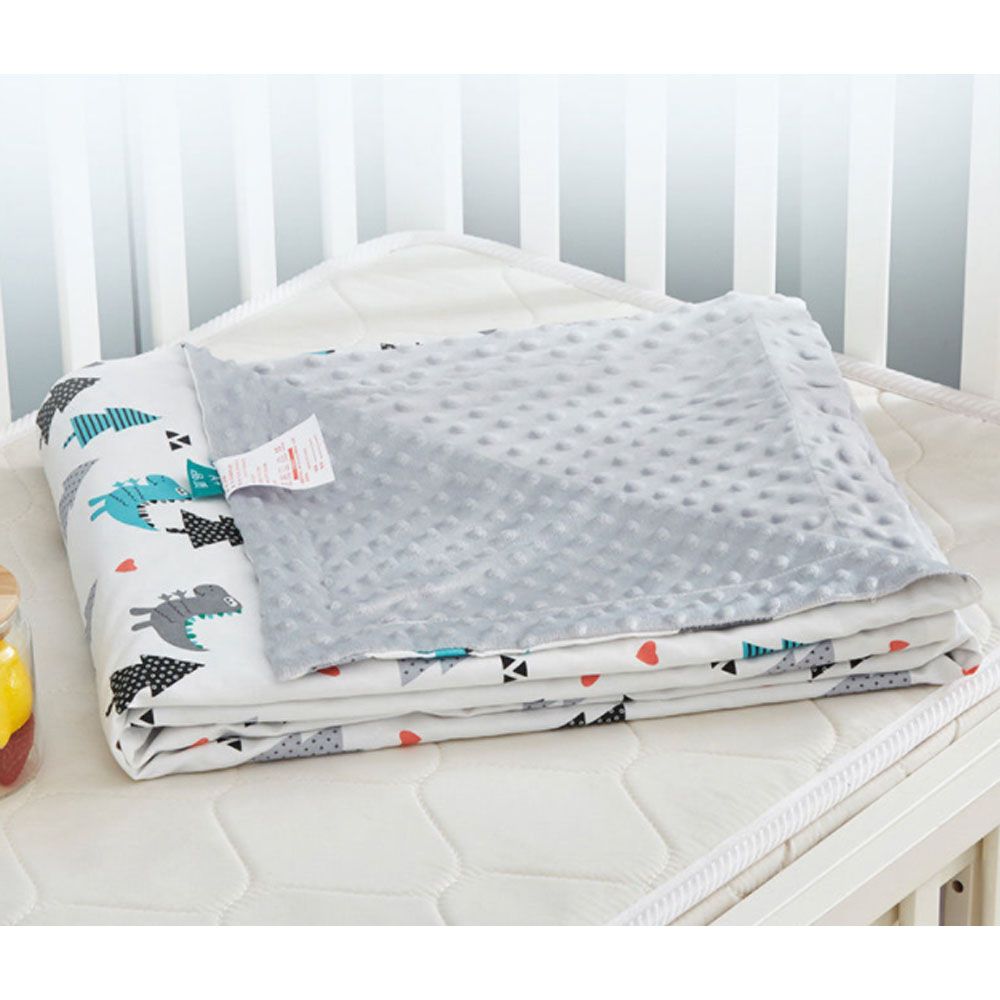 Pixie - Dino Printed Organic Cotton Quilted Blanket - Pack of 2