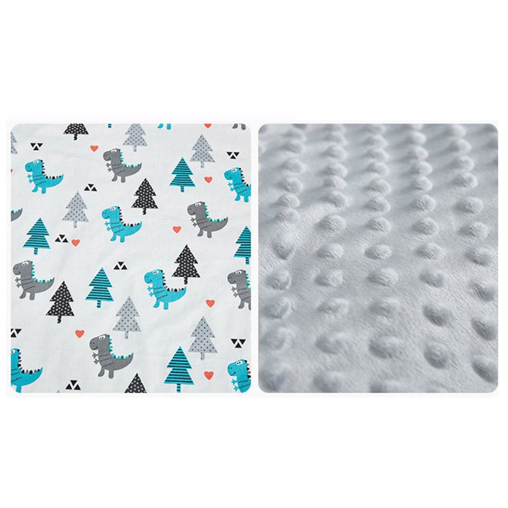 Pixie - Dino Printed Organic Cotton Quilted Blanket - Pack of 2