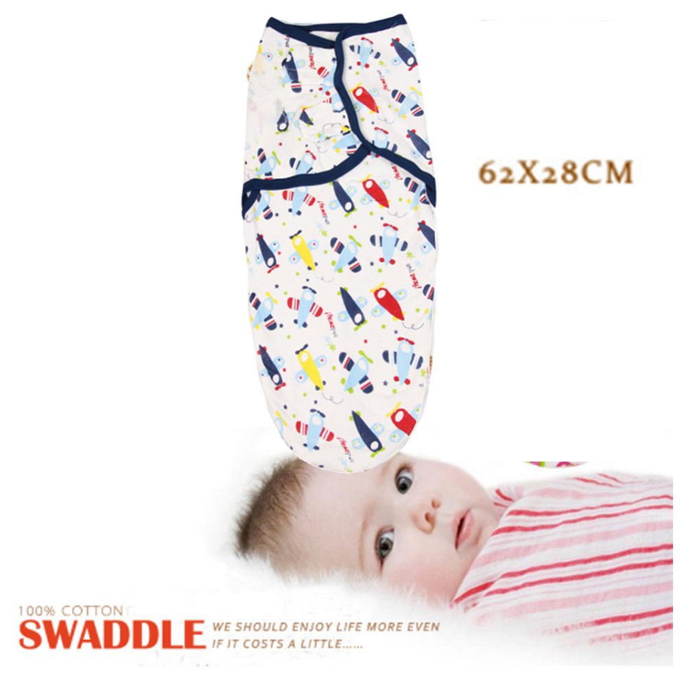 MeeMee - Airplane Print Baby Swaddle Wrap Blanket