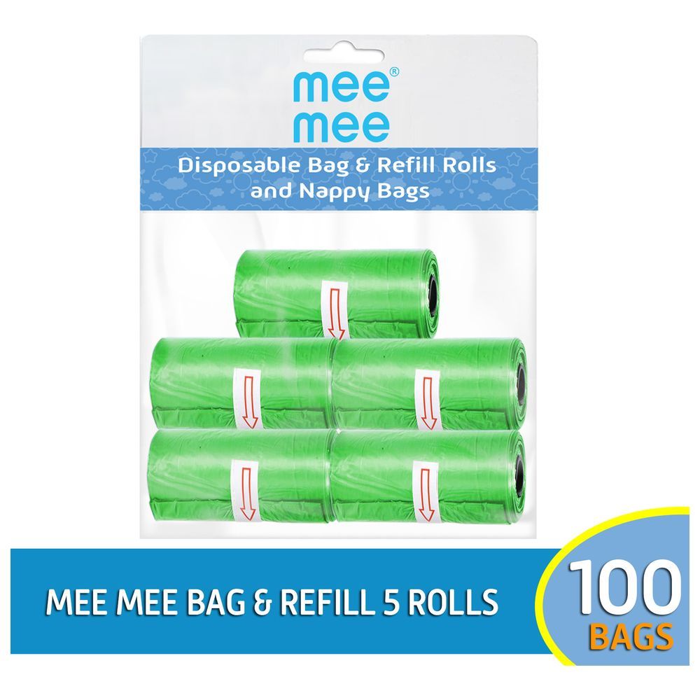 MeeMee - Disposable Dispenser Refills Bags - Pack of 5 - Green