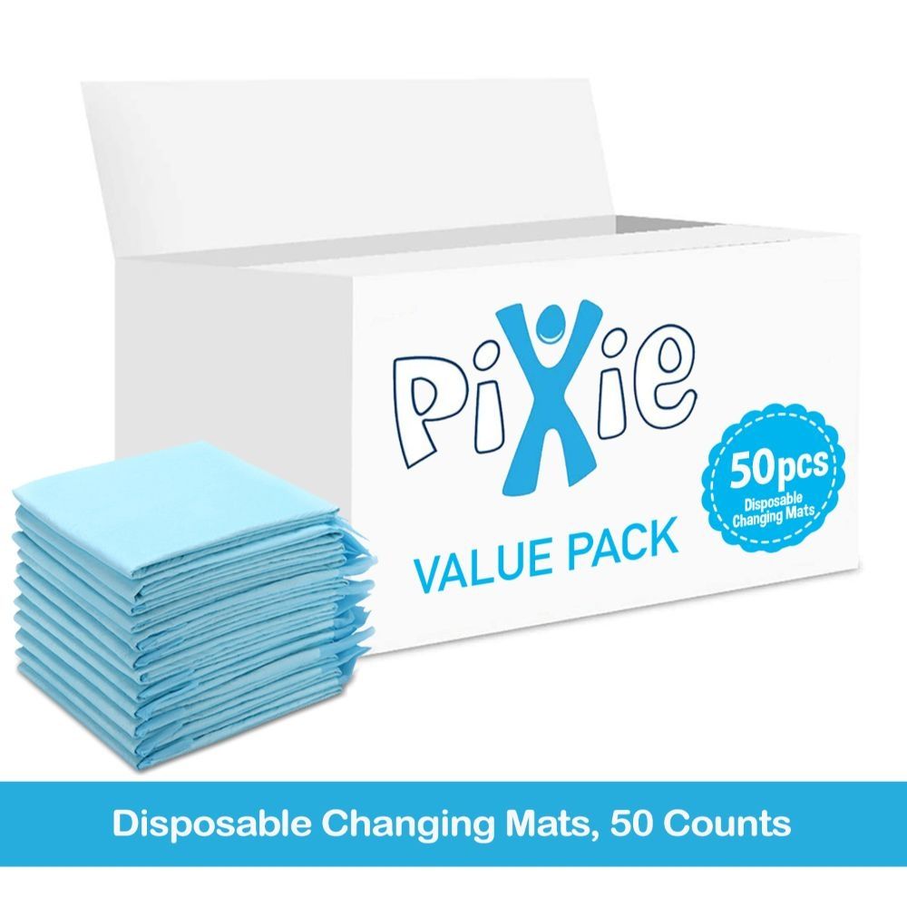 Pixie - Disposable Changing Mats - 50pcs - Blue