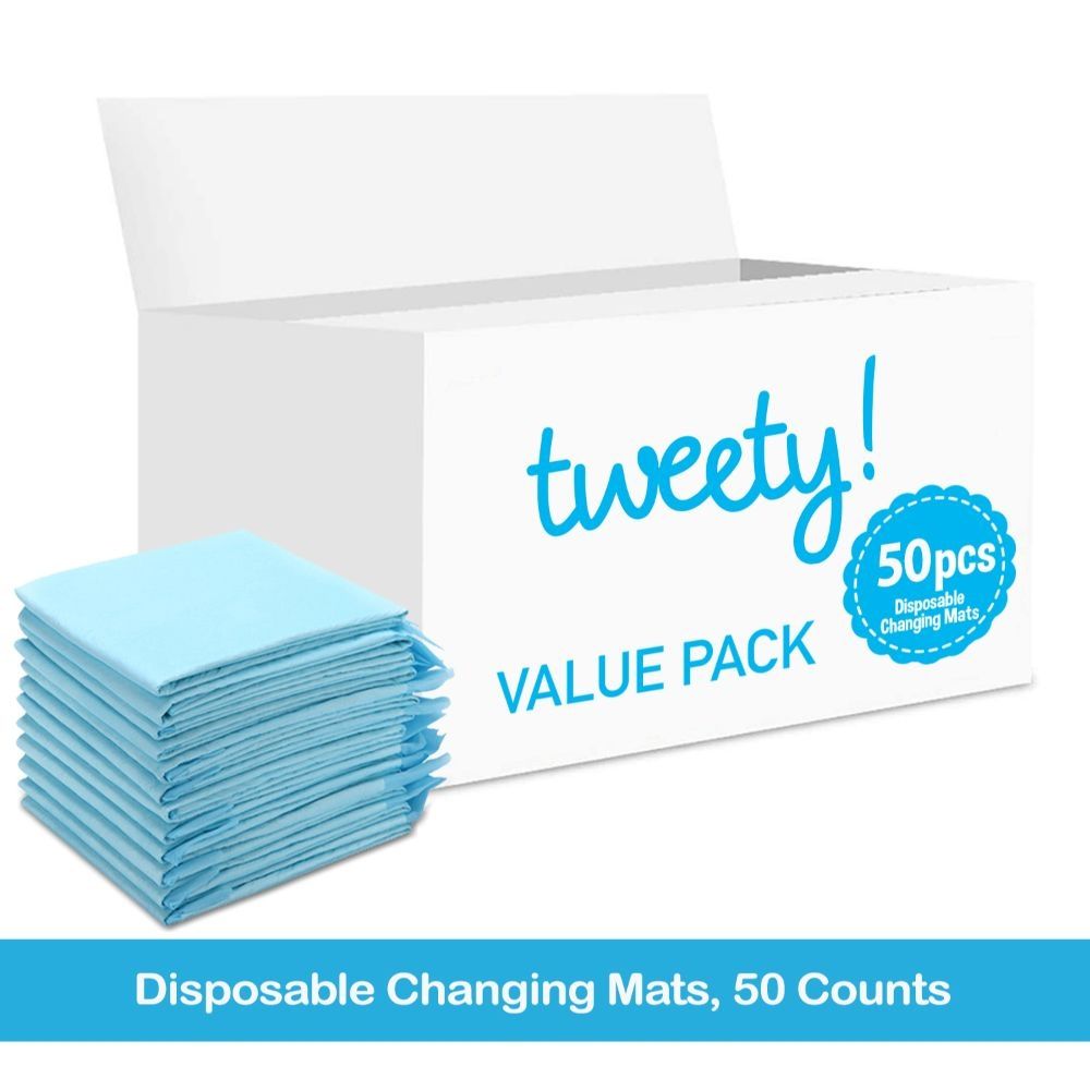 Tweety - Disposable Changing Mats - 50pcs - Blue