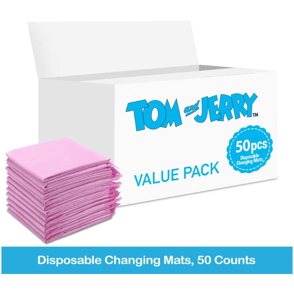 Tom&Jerry - Disposable Changing Mats, 50 Counts-Pink