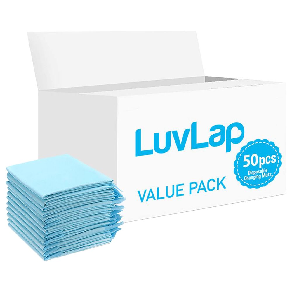 Luvlap - Disposable Changing Mats - 50pcs - Blue