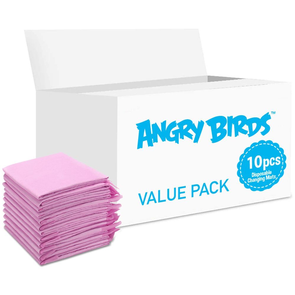 Angry Birds - Disposable Changing Mats, 10 Counts-Pink