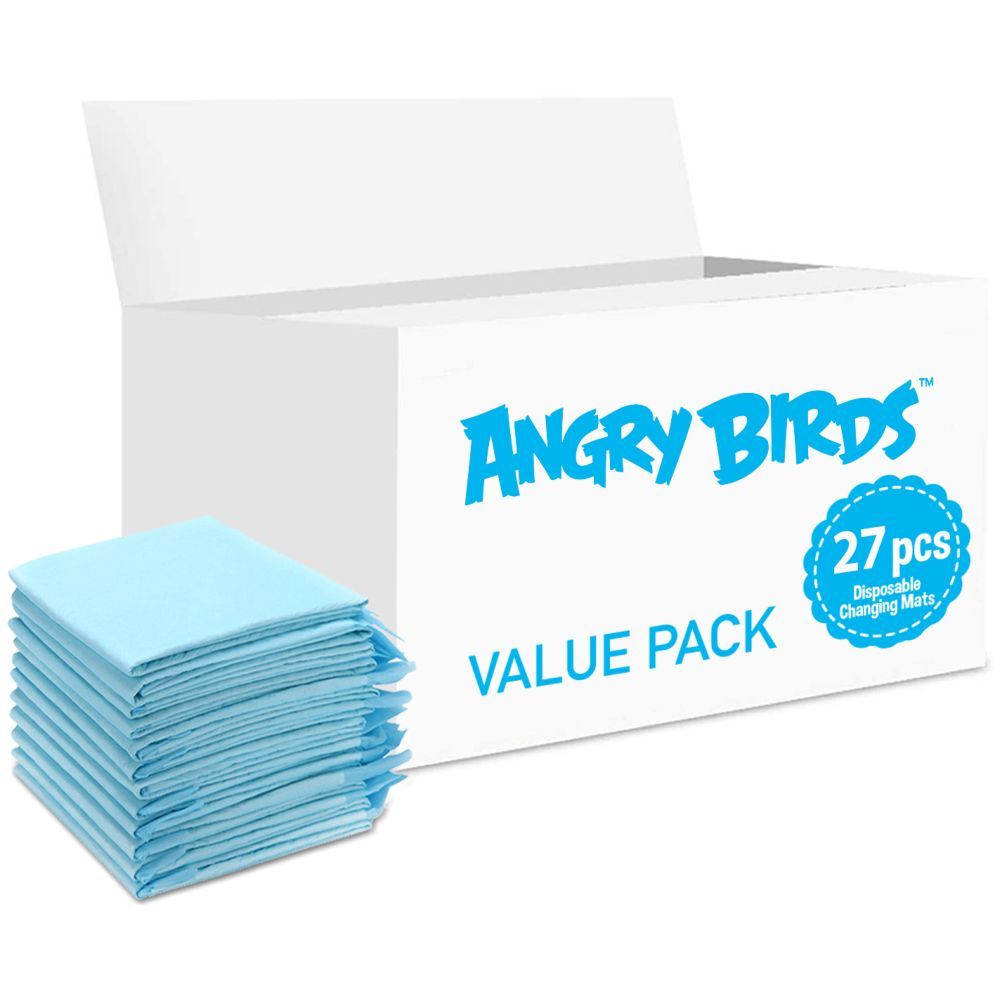 Angry Birds - Disposable Changing Mats, 27 Counts-Blue