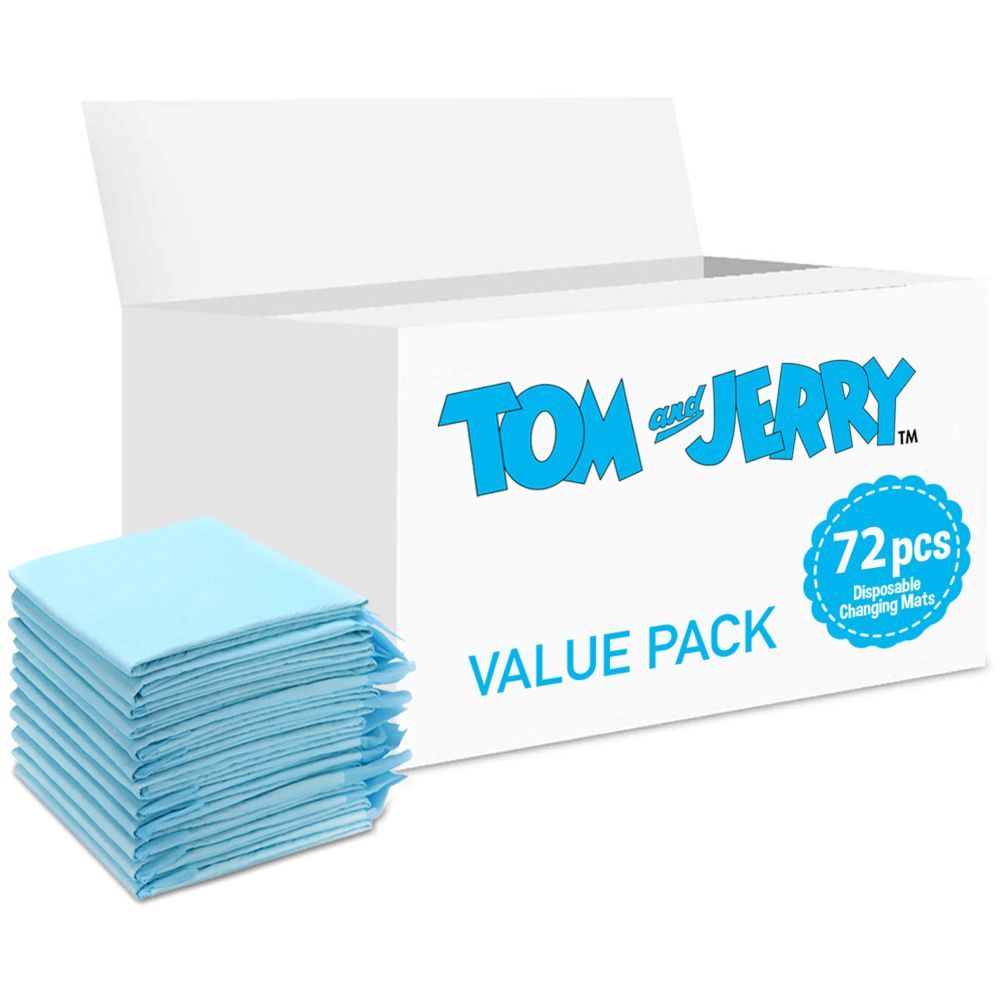 Tom&Jerry - Disposable Changing Mats, 72 Counts-Blue