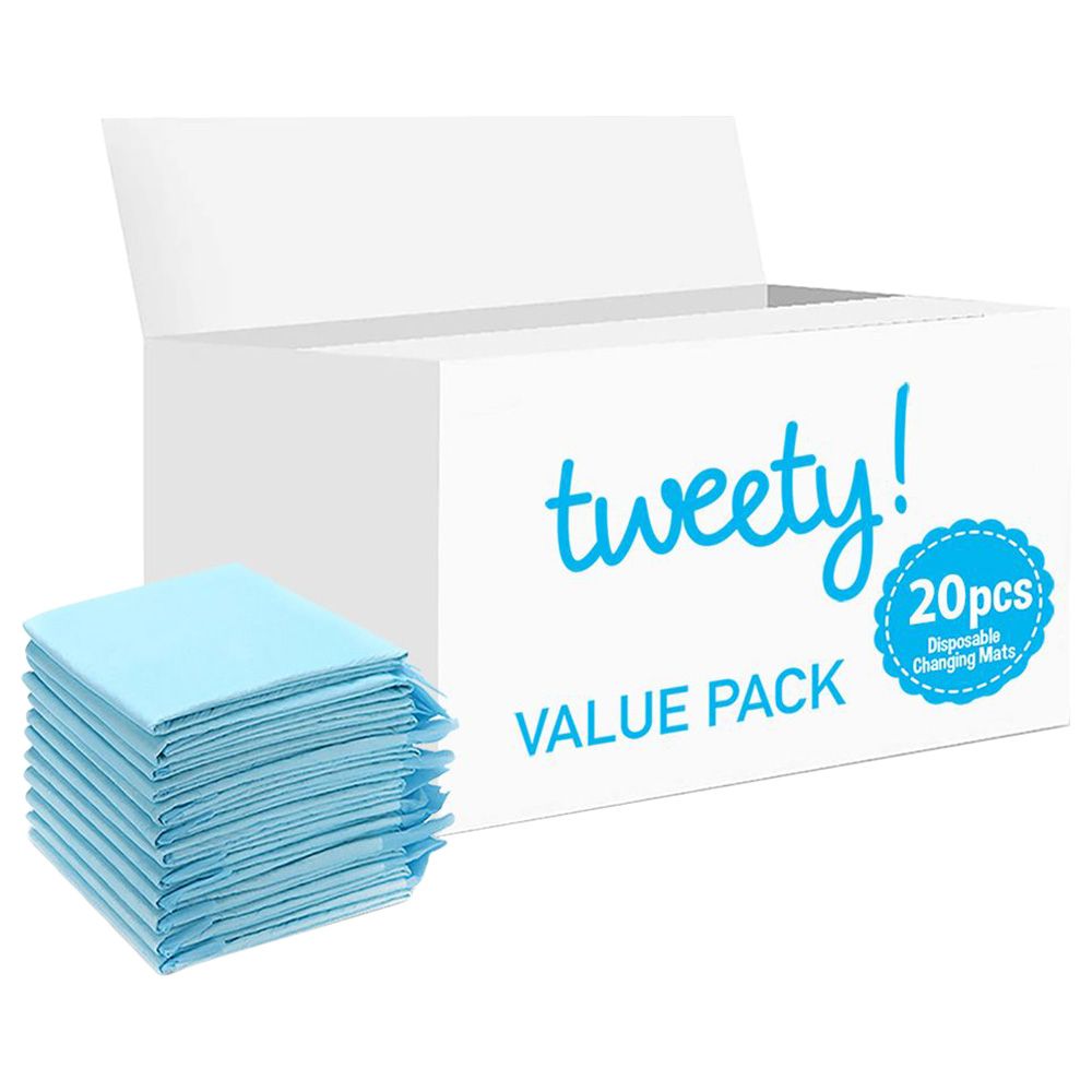 Tweety - Disposable Changing Mats - 20pcs - Blue