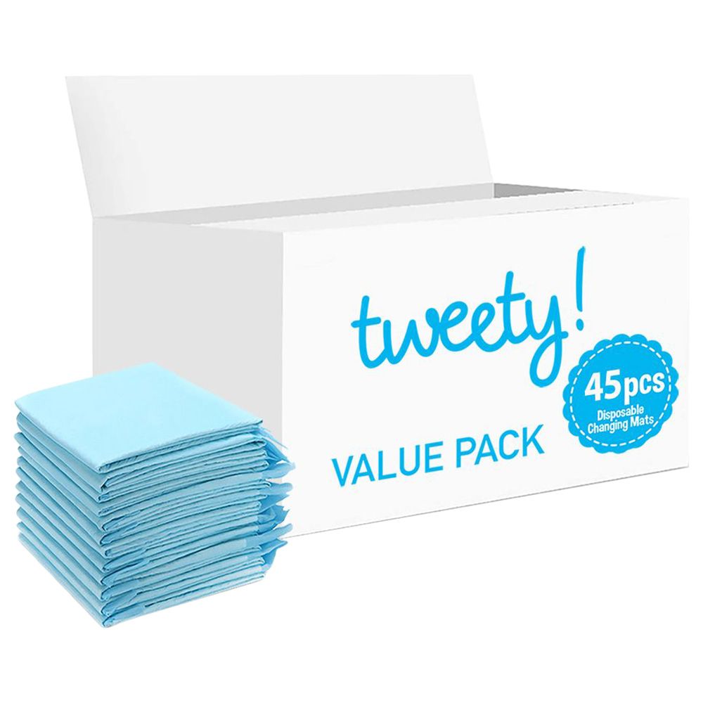 Tweety - Disposable Changing Mats - 45pcs - Blue