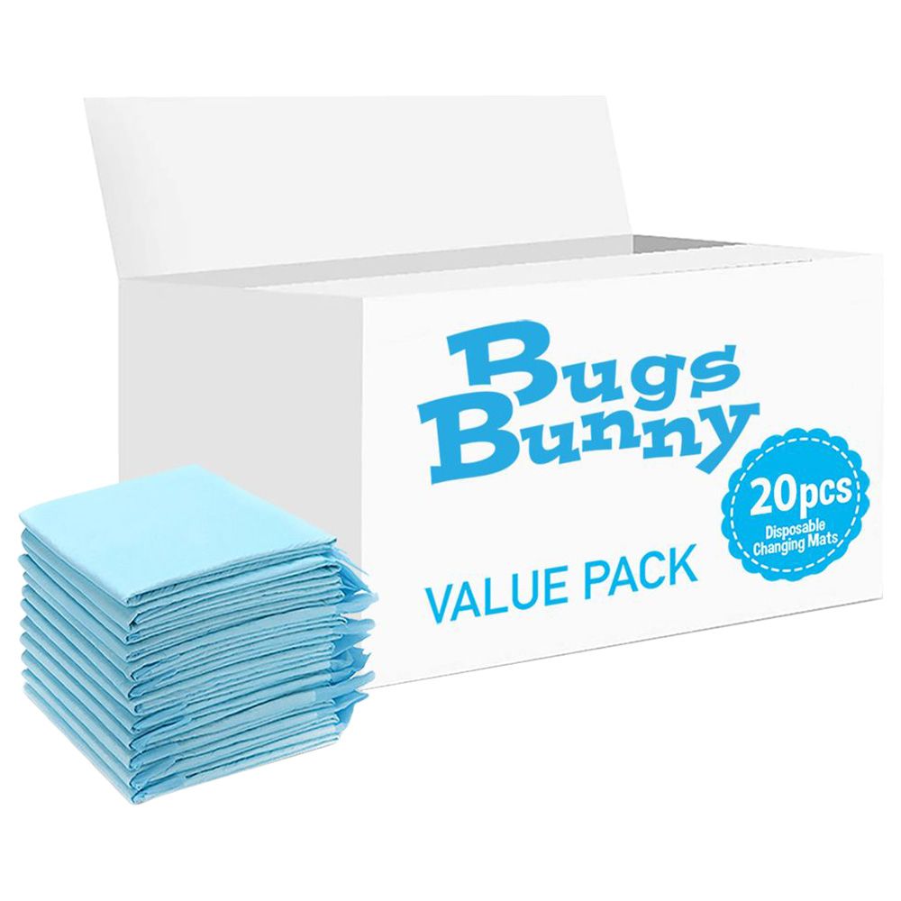 Bugs Bunny - Disposable Changing Mats - 20pcs - Blue