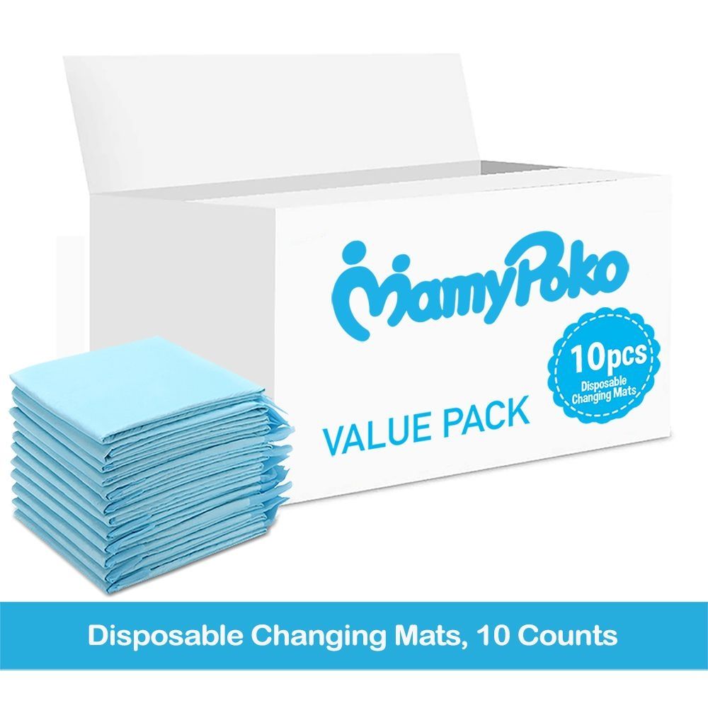 Mamypoko - Disposable Changing Mats - 10pcs - Blue