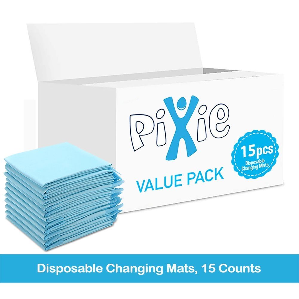 Pixie - Disposable Changing Mats - 15pcs - Blue