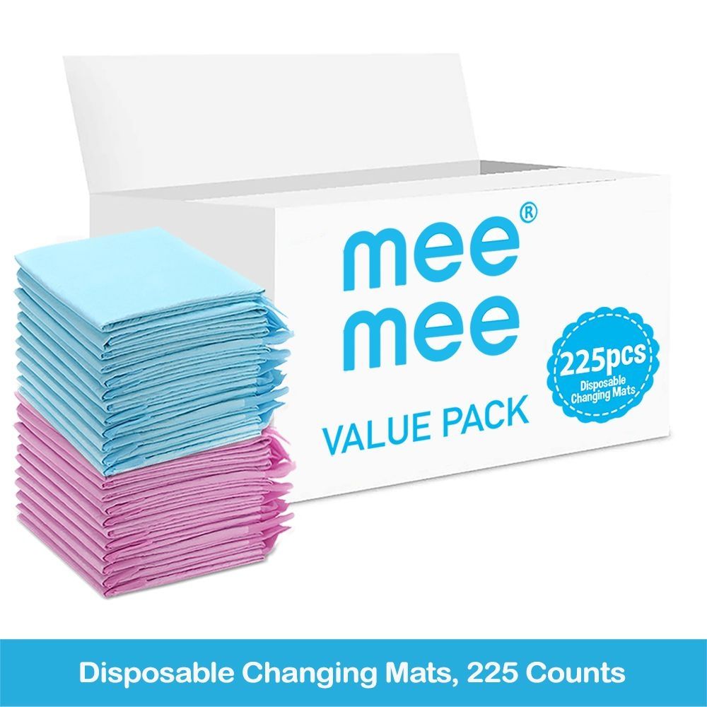 Mee Mee - Disposable Changing Mats - 225pcs - Blue/Pink