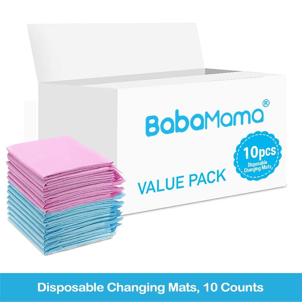 BabaMama - Disposable Changing Mats - 10pcs - Pink/Blue