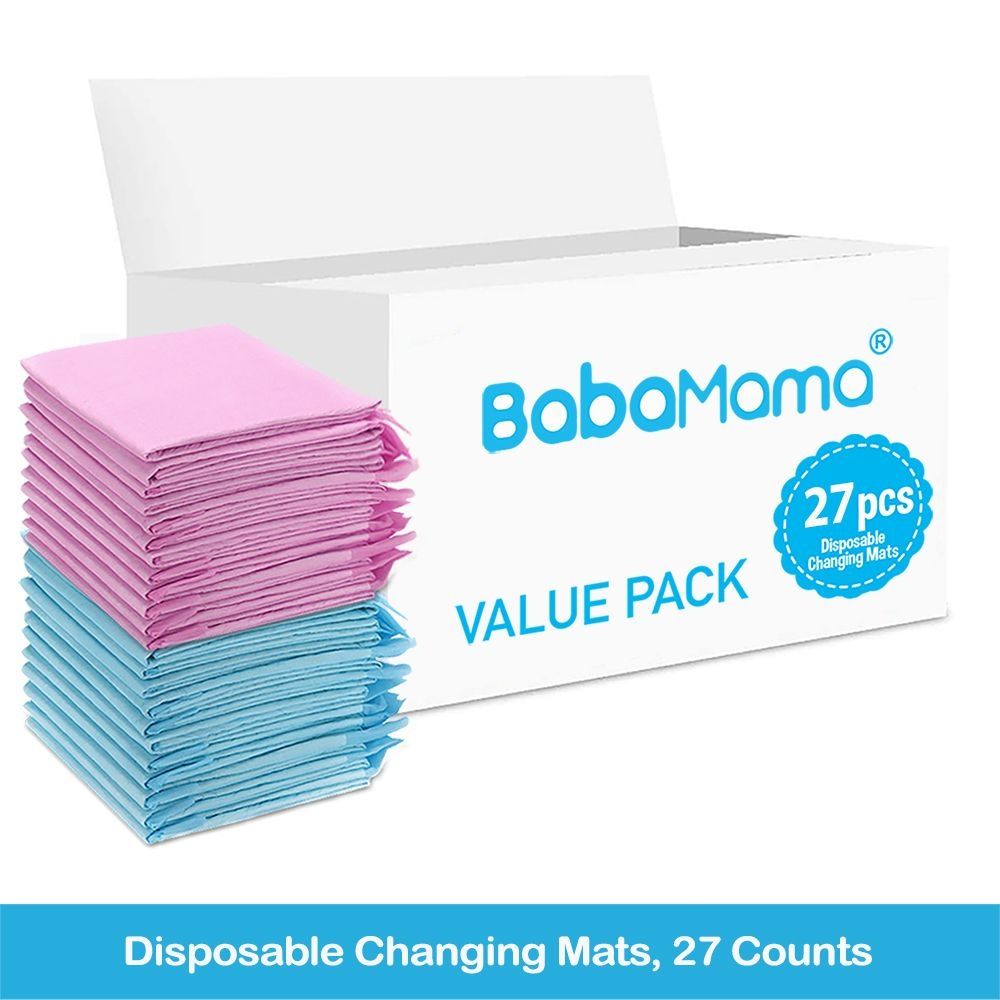 BabaMama - Disposable Changing Mats - 27pcs - Pink/Blue