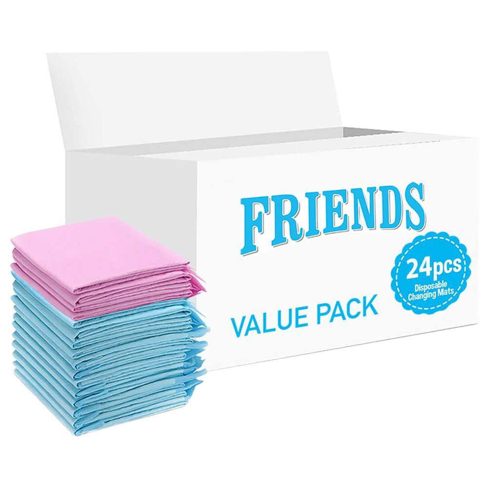 Friends - Disposable Changing Mats - 24pcs - Pink/Blue