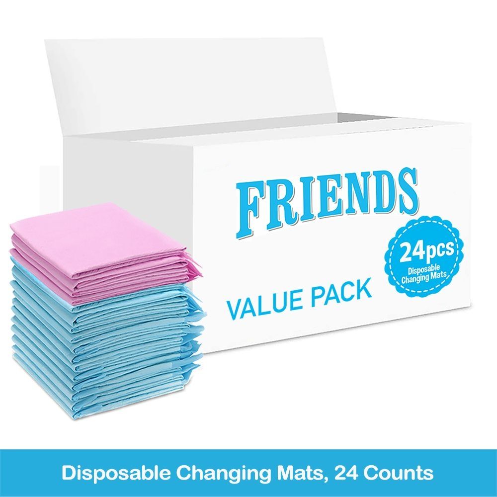 Friends - Disposable Changing Mats - 24pcs - Pink/Blue