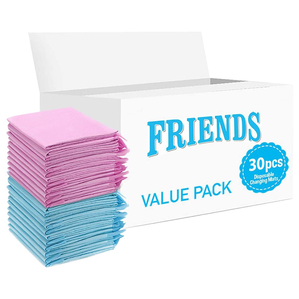 Friends - Disposable Changing Mats - 30pcs - Pink/Blue