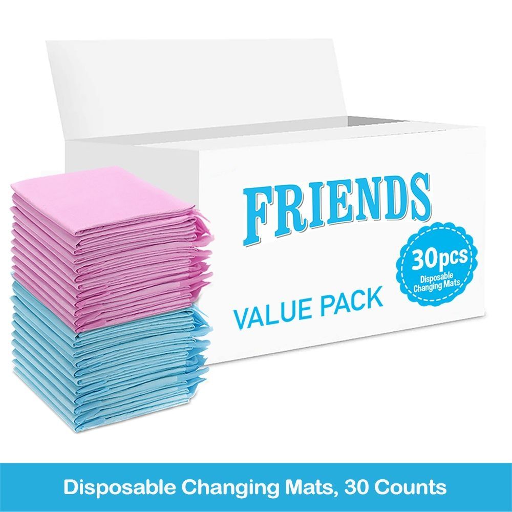 Friends - Disposable Changing Mats - 30pcs - Pink/Blue