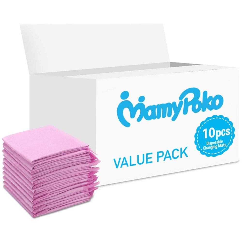 MamyPoko - Disposable Changing Mats, 10 Counts - Pink