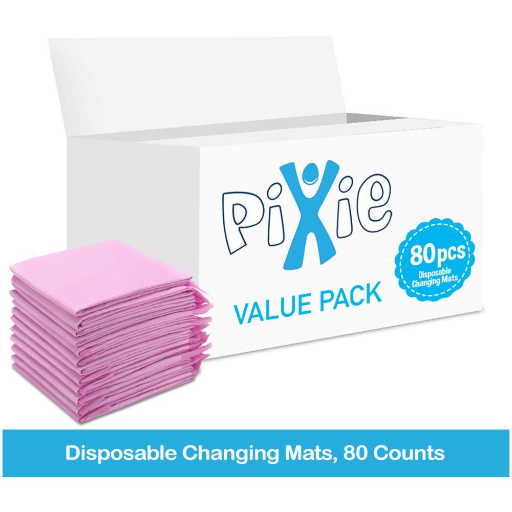 Pixie - Disposable Changing Mats, 80 Counts - Pink