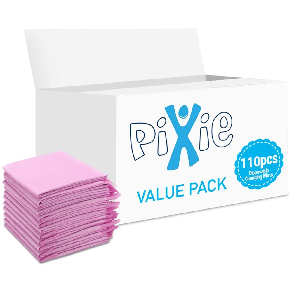 Pixie - Disposable Changing Mats, 110 Counts - Pink