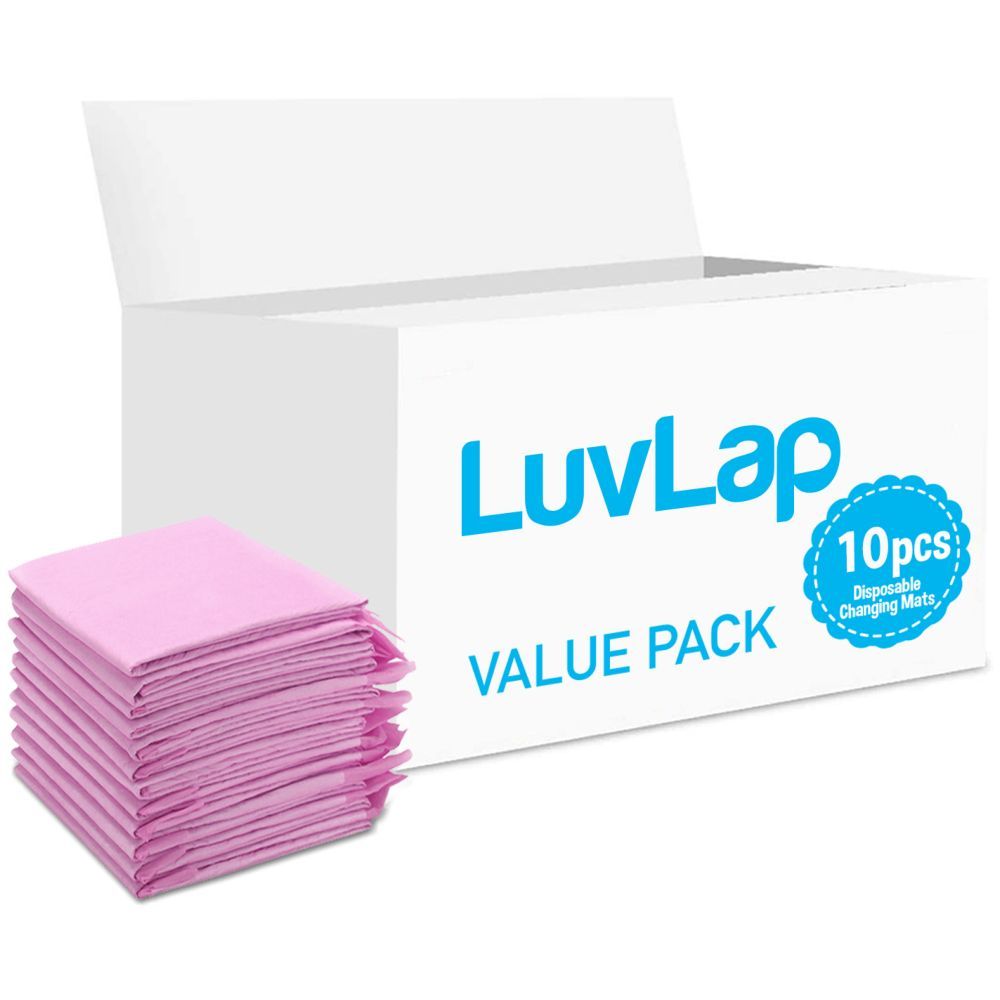 Luvlap - Disposable Changing Mats, 10 Counts - Pink