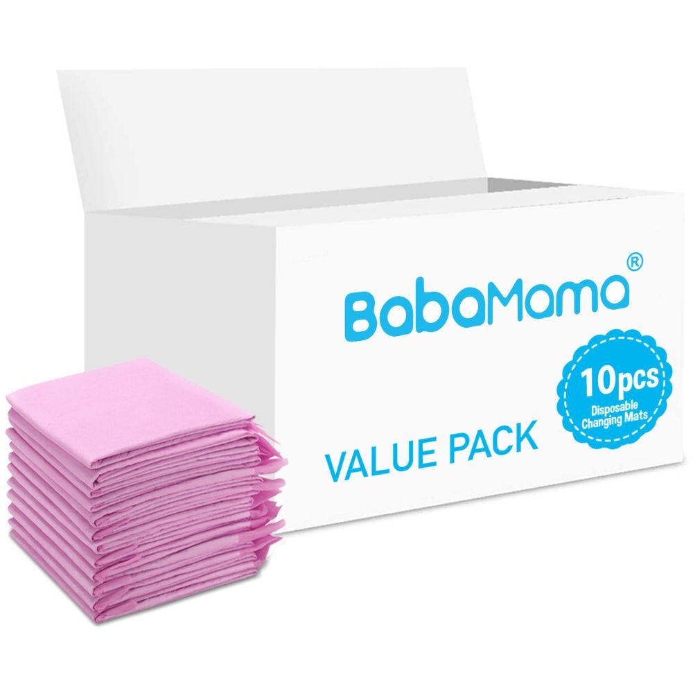 BabaMama - Disposable Changing Mats, 10 Counts - Pink