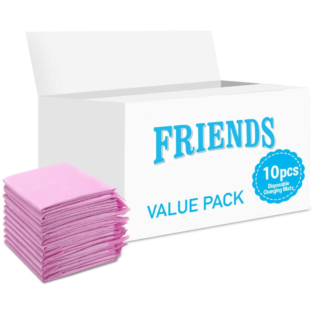 Friends - Disposable Changing Mats, 10 Counts - Pink