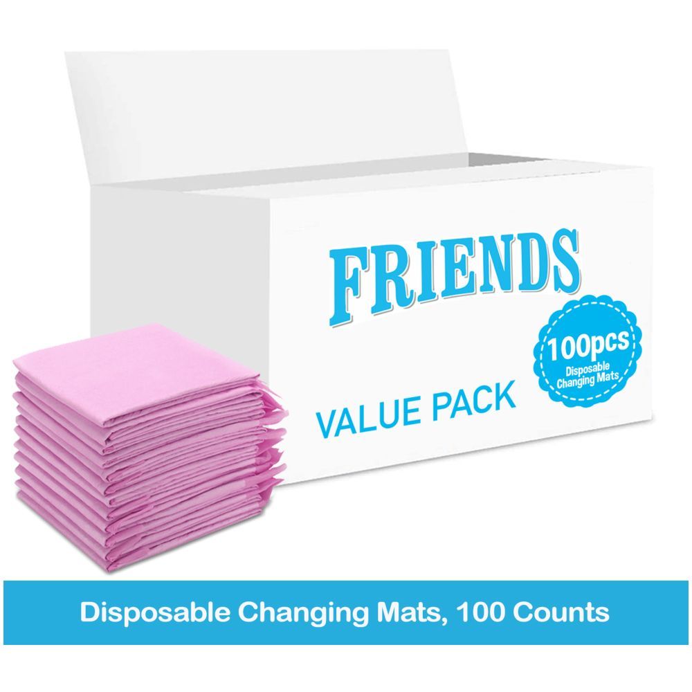 Friends - Disposable Changing Mats, 100 Counts - Pink