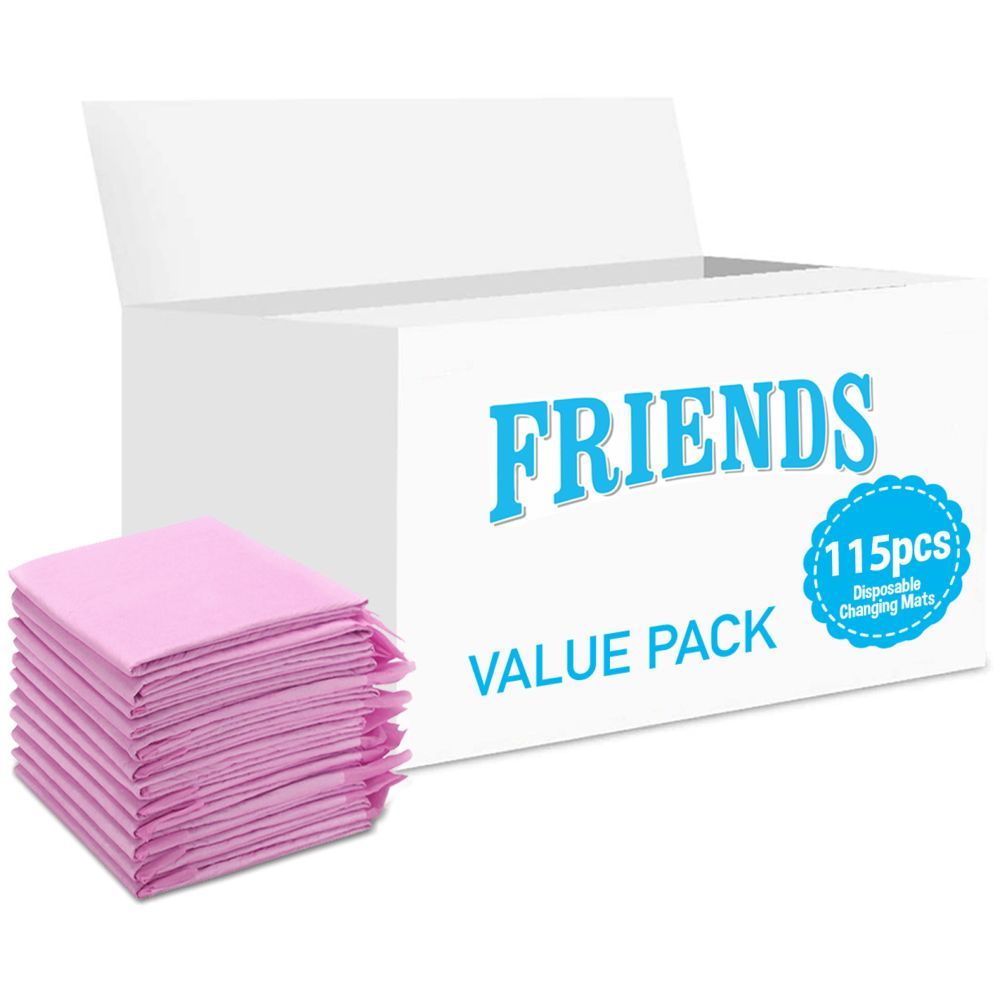 Friends - Disposable Changing Mats, 115 Counts - Pink