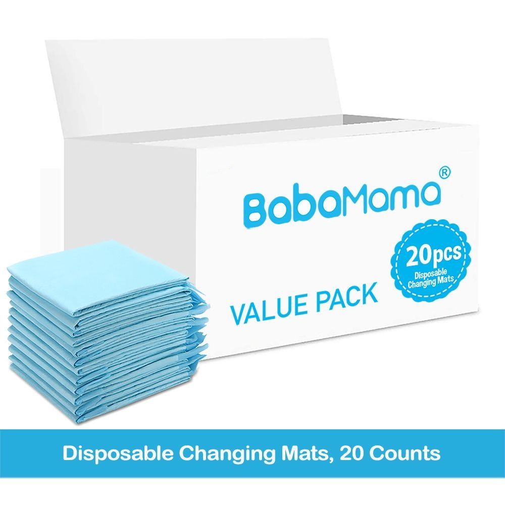 BabaMama - Disposable Changing Mats - 20pcs - Blue