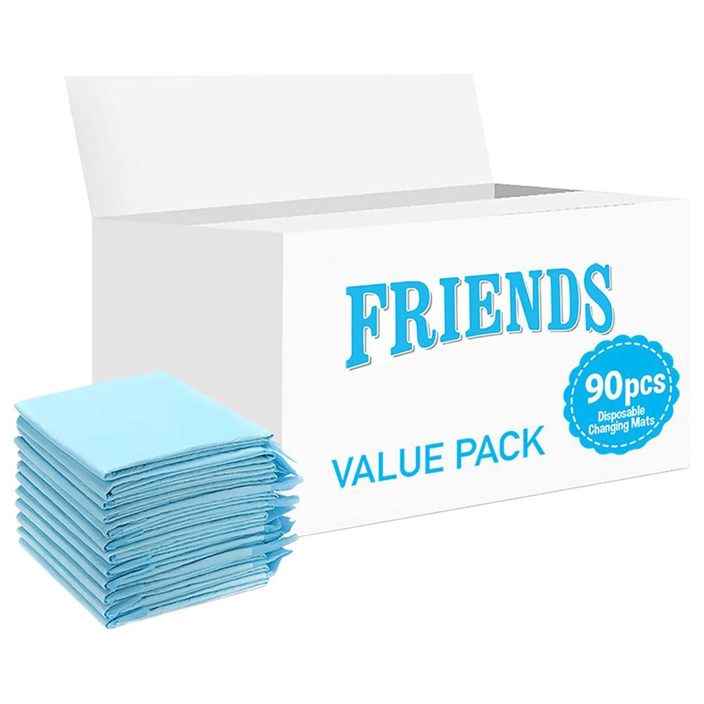 Friends - Disposable Changing Mats - 90pcs - Blue