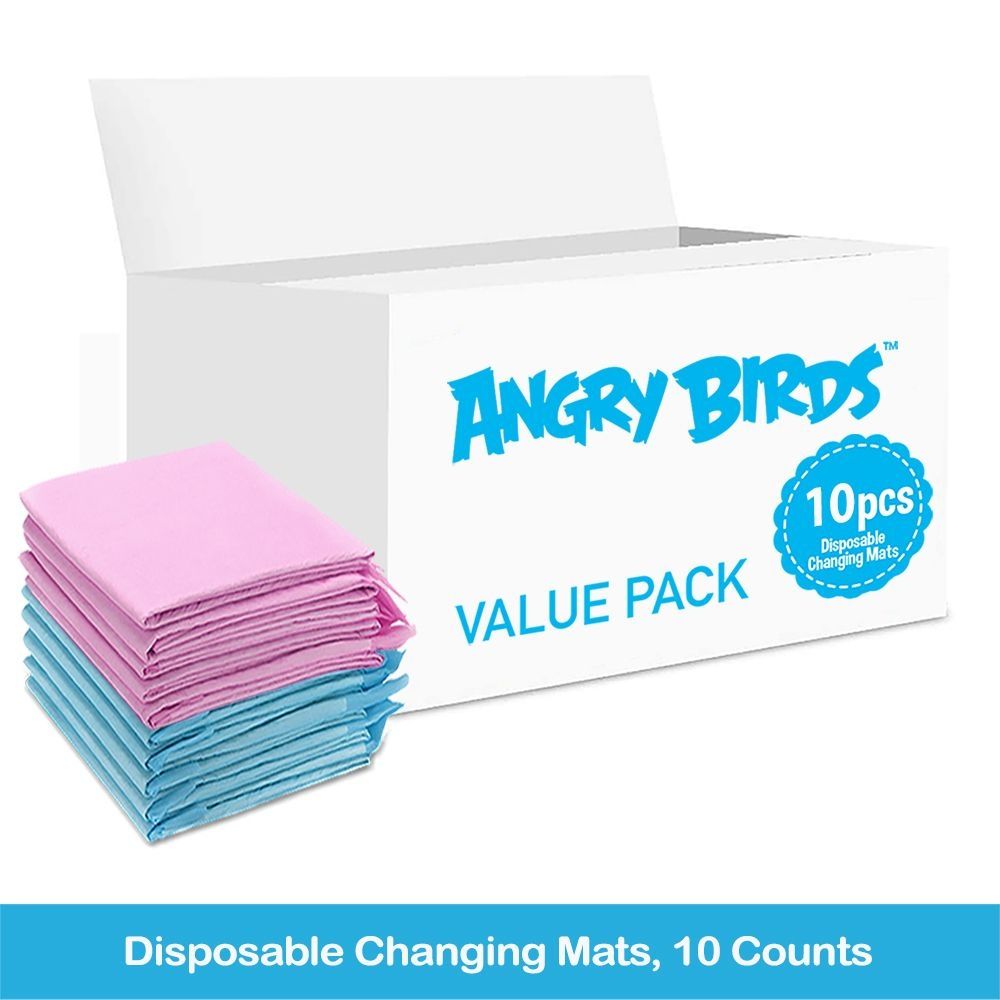 Angry Birds - Disposable Changing Mats - 10pcs - Pink/Blue