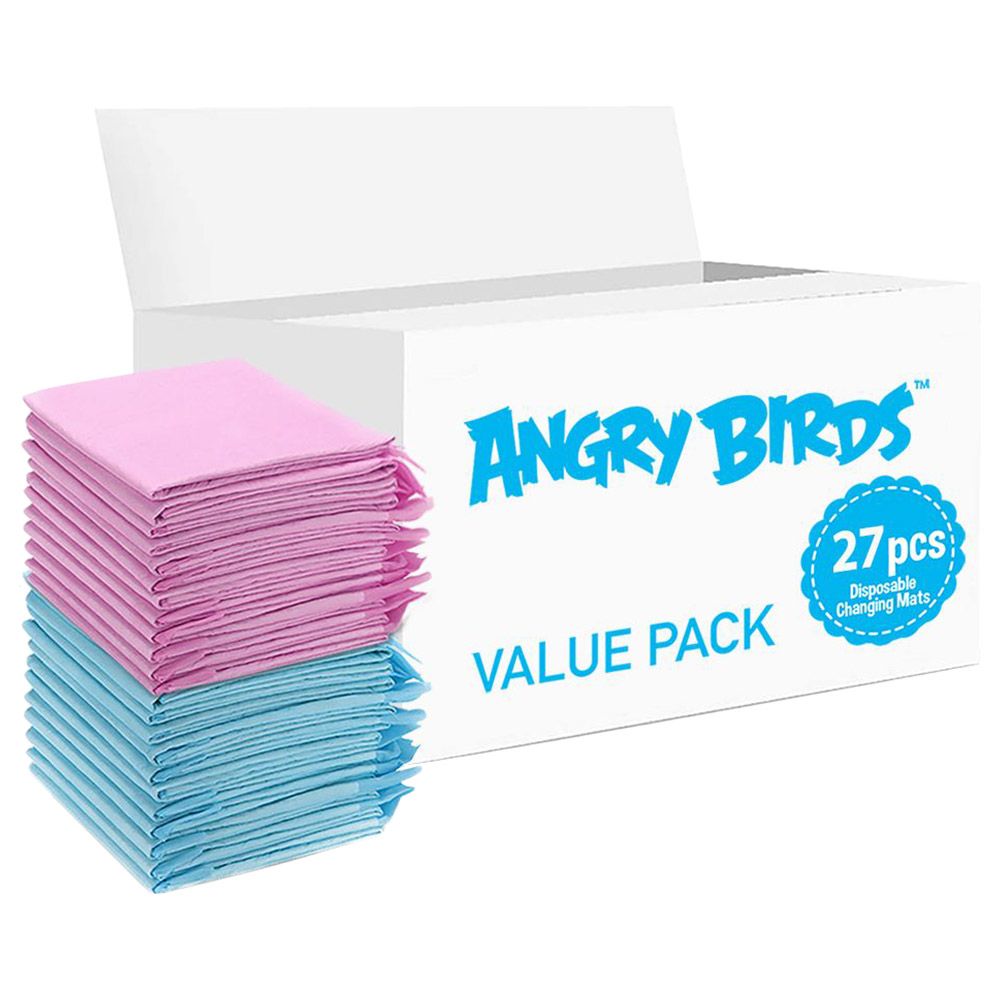 Angry Birds - Disposable Changing Mats - 27pcs - Pink/Blue