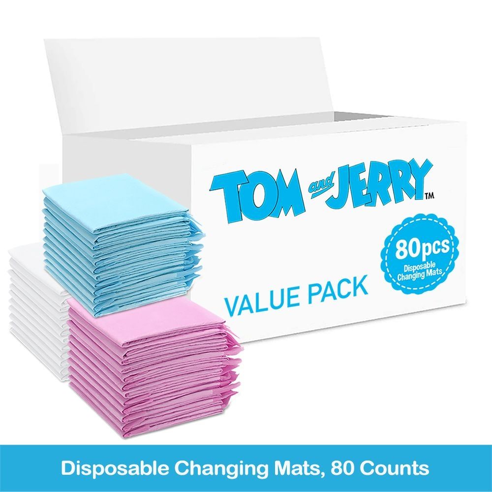 Tom & Jerry - Disposable Changing Mats - 80pcs - 