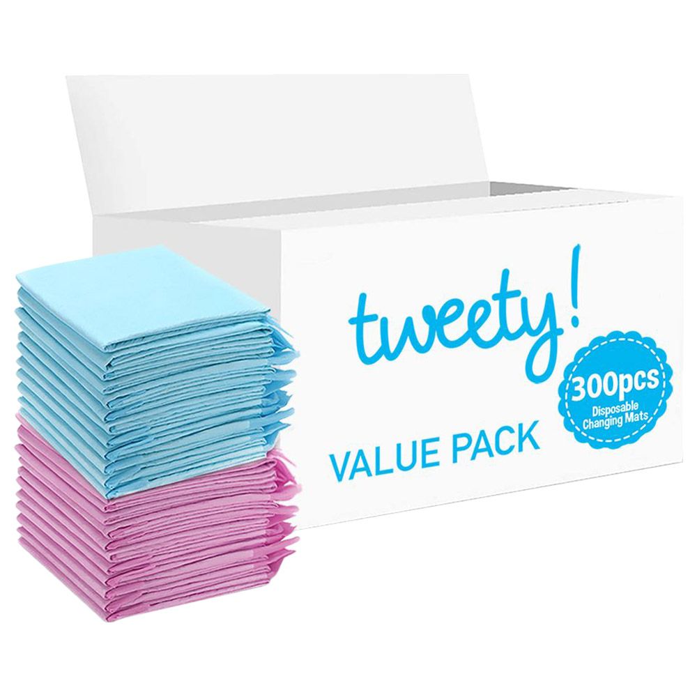 Tweety - Disposable Changing Mats - 300pcs - Pink/Blue