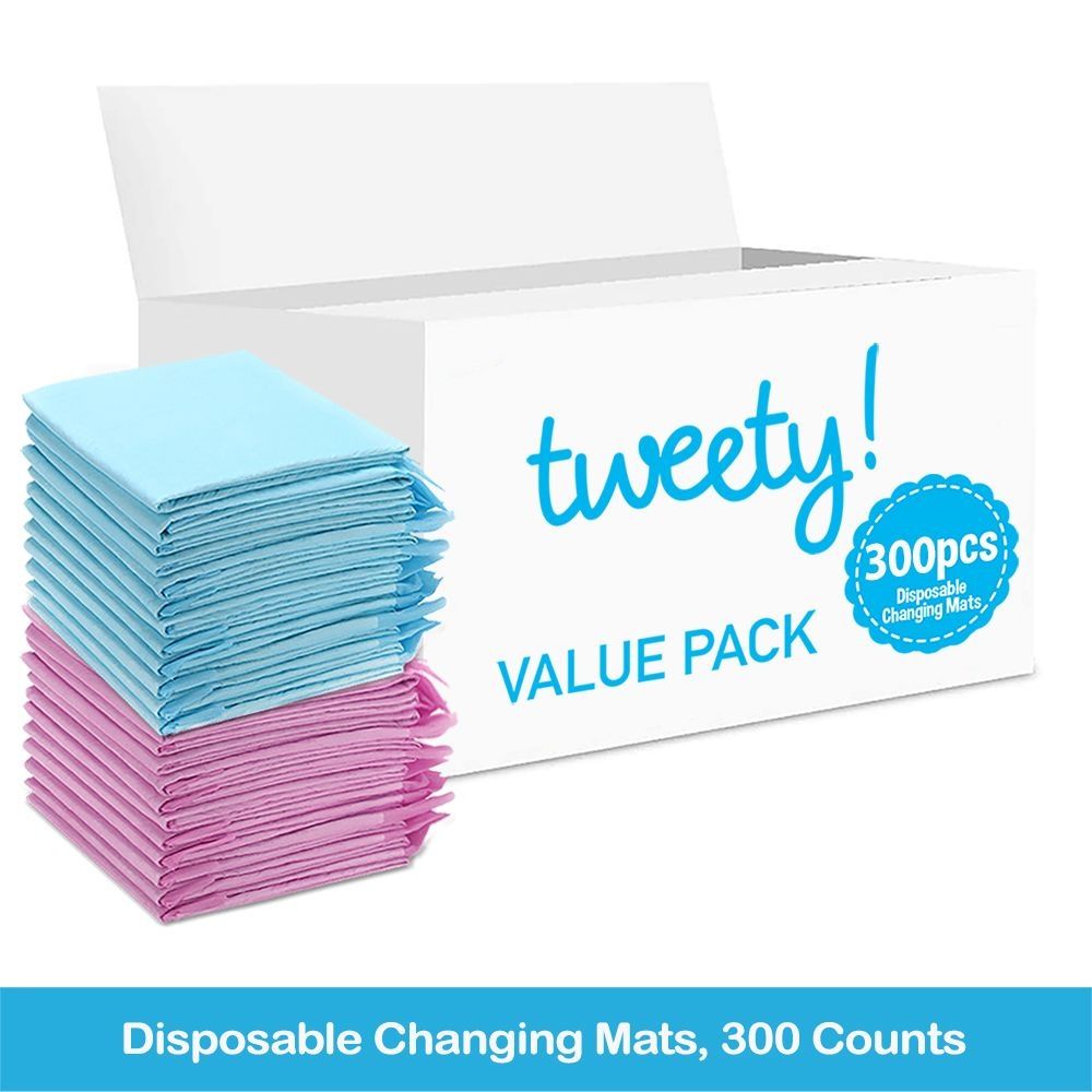 Tweety - Disposable Changing Mats - 300pcs - Pink/Blue