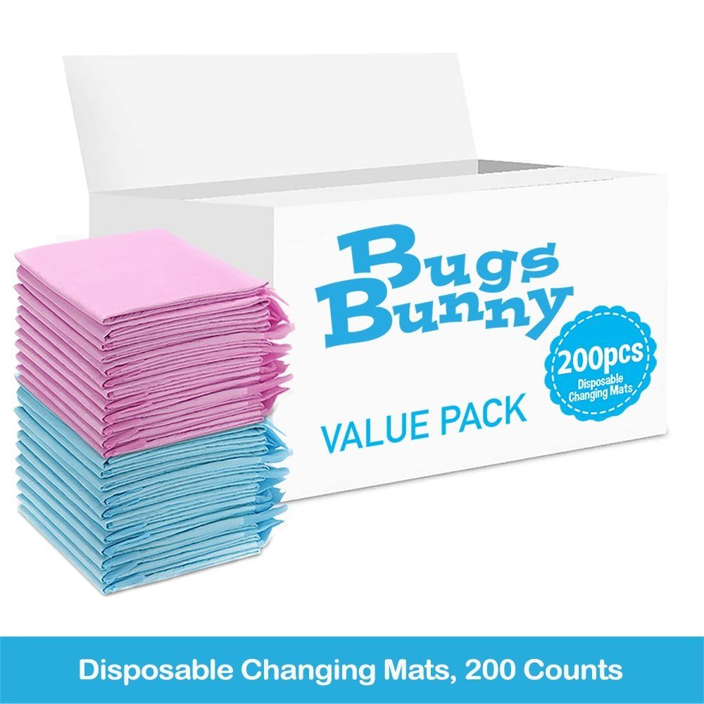 Bugs Bunny - Disposable Changing Mats - 200pcs - Pink/Blue