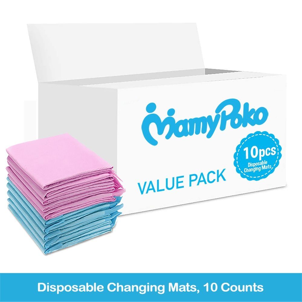 MamyPoko - Disposable Changing Mats - 10pcs - Pink/Blue