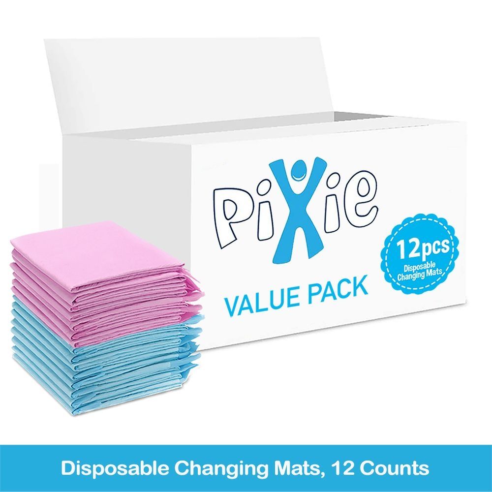 Pixie - Disposable Changing Mats - 12pcs - Pink/Blue